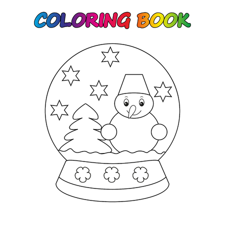 coloring book. Coloring page to educate preschool kids. Game for preschool kids. Vector cartoonのイラスト素材
