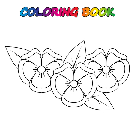 coloring book. Coloring page to educate preschool kids. Game for preschool kids. Vector cartoonのイラスト素材