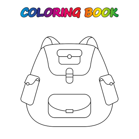 coloring book. Coloring page to educate preschool kids. Game for preschool kids. Vector cartoonのイラスト素材