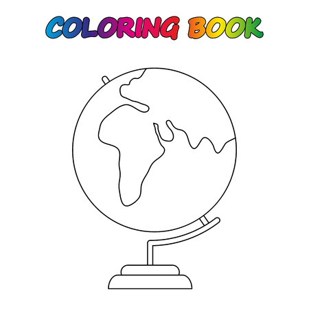 coloring book. Coloring page to educate preschool kids. Game for preschool kids. Vector cartoonのイラスト素材