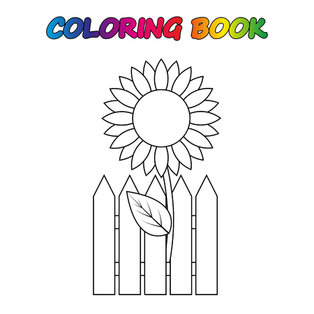 coloring book. Coloring page to educate preschool kids. Game for preschool kids. Vector cartoonのイラスト素材