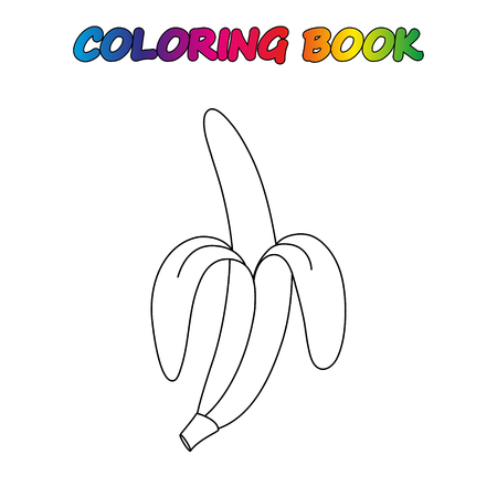 coloring book. Coloring page to educate preschool kids. Game for preschool kids. Vector cartoonのイラスト素材