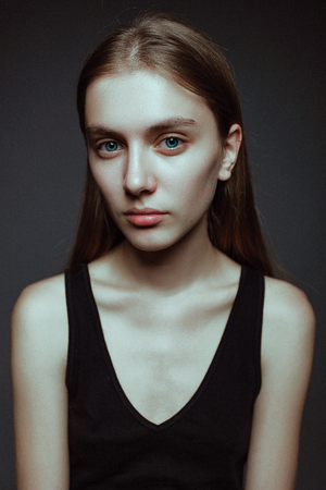 Fashion photo of beautiful womanの写真素材