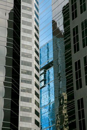 Window reflection in modern office buildingのeditorial素材