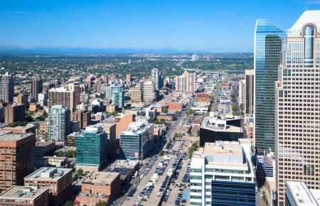 Calgary city skyline viewのeditorial素材