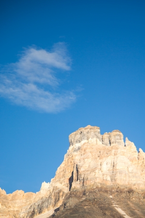 Canadian rocky mountains, blue sky and cloudsの写真素材