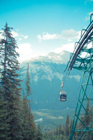 Canadian rocky mountains, blue sky and cloudsのeditorial素材
