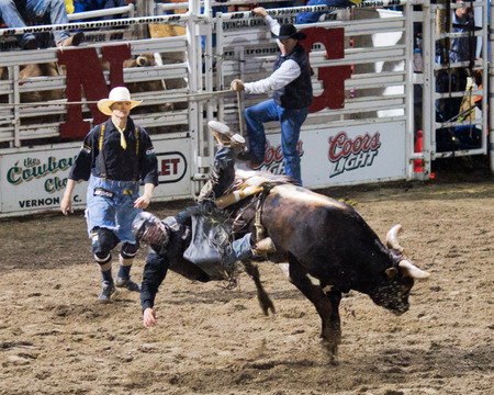 Rodeo competition in Armstrong, British Columbia, Canadaのeditorial素材