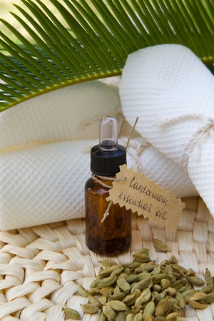A dropper bottle  of cardamom essential oilの写真素材