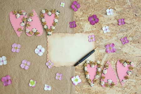 Valentines Day shopping list. Free space for textの写真素材