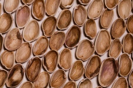 Internal part of pistachios shells. Extreme closeupの写真素材