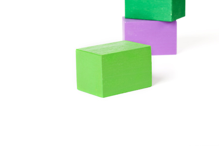 Colourful square parallelepiped.Closeupの写真素材