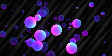 Creative purple bubble wallpaper. 3D Rendering の写真素材