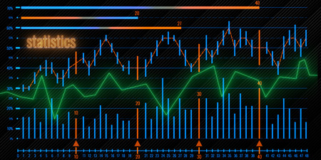 Investment, trade and robotics concept. Creative glowing forex chart background. 3D Renderingの写真素材