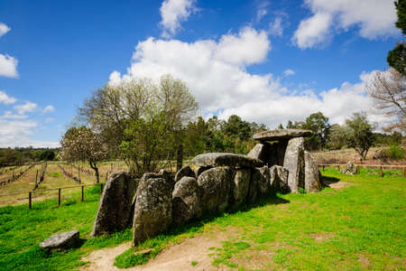dolmen of Cunha Baixa, between 3000 and 2500 BC, Beira Baixa, Portugal, europeのeditorial素材
