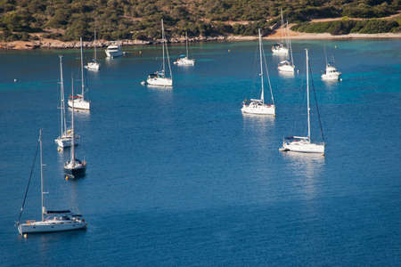 Spain (Archipielago de Cabrera) National Park. Balearic Islands. Castle of the Port of Cabrera, fourteenth century, Es Port.のeditorial素材