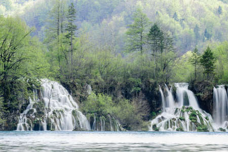 Plitvice Lakes National Park, UNESCO World Heritage, Croatia, europeのeditorial素材