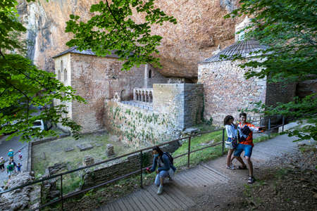 Royal Monastery of San Juan de la PeÃ±a, Botaya, Huesca, Aragon, Spainのeditorial素材