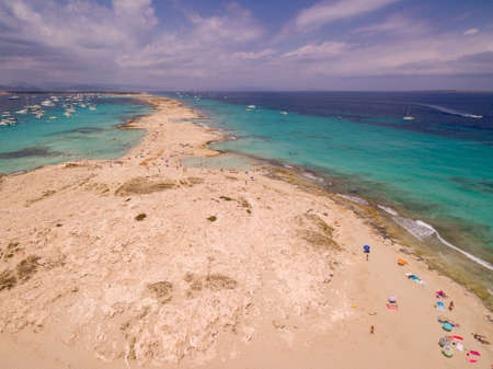 Es Trucadors, parish of Sant Ferran de ses Roques, Natural Park of Ses Salines de Ibiza and Formentera, Formentera, Balearic Islands, Spainのeditorial素材