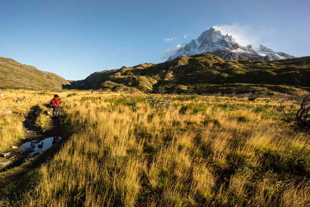 Cerro Paine Grande, 3050 meters, trekking W, Torres del Paine National Park, National System of Protected Wild Areas of the State of Chile, Patagonia, Republic of Chile, South Americaのeditorial素材