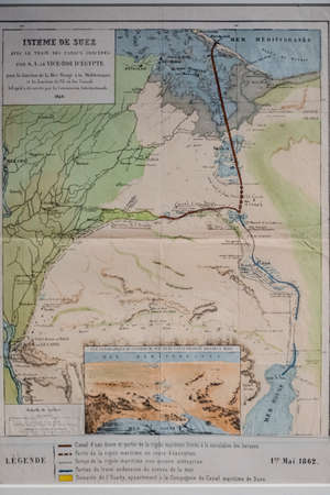 Suez Ism Map, fundacion casa de Alba, Burgos, Spain