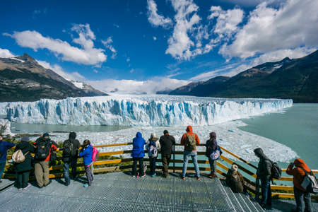 Perito Moreno Glacier, Los Glaciares National Park, Lago Argentino Department, Santa Cruz Province, Argentine Republic, Patagonia, Southern Cone, South Americaのeditorial素材
