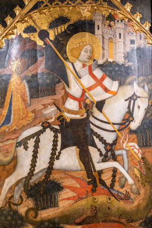 Saint Jordi, 15th century, Francesc Comes, tempera on panel, church of the convent of Sant Francesc,...