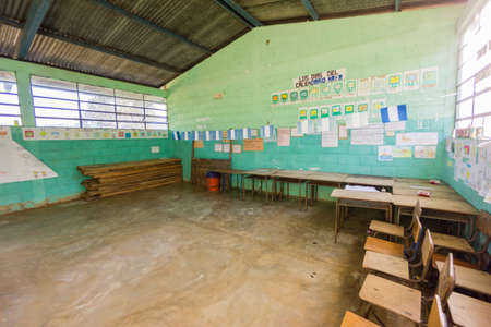 public school, Sanuch village, Lancetillo, La Parroquia, Reyna area, Quiche, Guatemala, Central Americaのeditorial素材