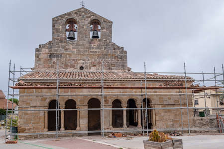 Church of Our Lady of the Assumption, thirteenth century, SaÃºca, Guadalajara, Spainのeditorial素材