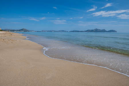 Es ComÃº, Ãrea Natural d'Especial InterÃ¨s, included within the Natural Park of s'Albufera, Muro, BahÃ­a de AlcÃºdia, Mallorca, Balearic Islands, Spainのeditorial素材