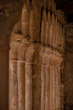 arcaded gallery of semicircular arches on paired columns, Church of the Savior, 13th century rural...