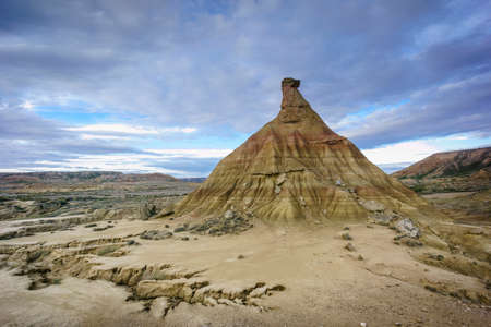 Castilltierra, Bardenas reales, Biosphere Reserve, Navarra community, Spainのeditorial素材