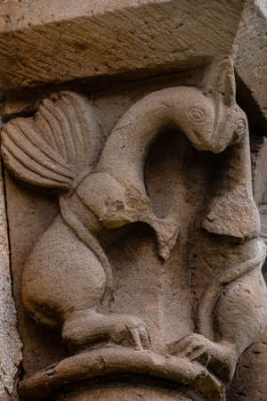 mystical butterflies, church of Santa MarÃ­a La Mayor, Romanesque, 12th century, Villacantid,...