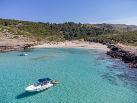 Sa Font Salada beach, protected natural area, capdepera, Mallorca, Balearic Islands, Spainの写真素材