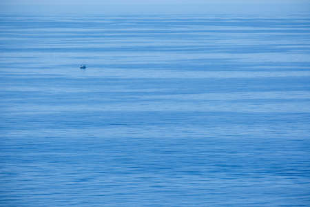 pleasure boat sailing through the bay of Palma, Mallorca, Balearic Islands, Spainの写真素材