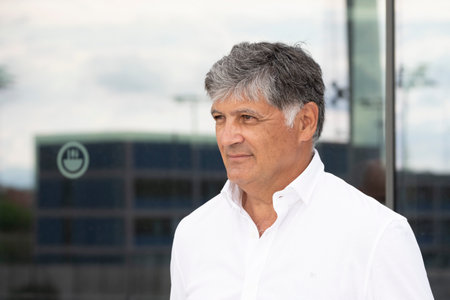 Toni Nadal, (Manacor, February 22, 1961) Spanish coach and physical trainer of tennis coach from the beginning of his career until 2017, by Rafael Nadal,のeditorial素材