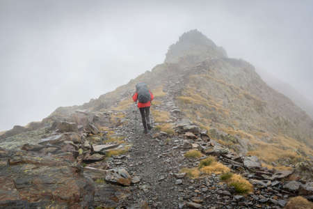 Tuc Dera Escaleta trail, 2468 meters, Artiga de Lin, Aran valley, Pyrenees mountain range, Lleida,...