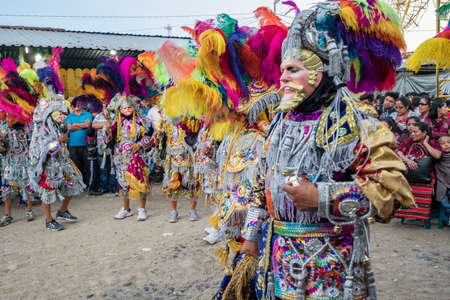 Danza del Torito, 17th century dance, Santo TomÃ¡s Chichicastenango, Republic of Guatemala, Central Americaのeditorial素材