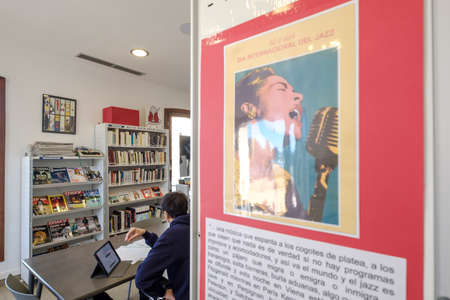 municipal library managed by the city council, Aula de la Mar, center of interpretation of the marine environment, Can Salas, Palma, Mallorca, Balearic Islands, Spainのeditorial素材