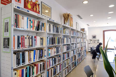 municipal library managed by the city council, Aula de la Mar, center of interpretation of the marine environment, Can Salas, Palma, Mallorca, Balearic Islands, Spainのeditorial素材