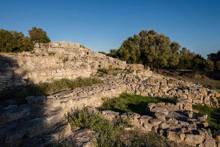 Son FornÃ©s, archaeological site of prehistoric era, Montuiri, Mallorca, Spainの写真素材