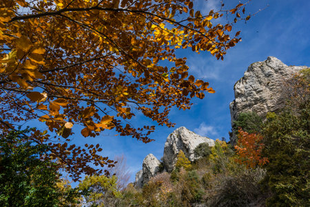Sierra de Sevil ,Sobrarbe, Province of Huesca, Autonomous Community of Aragon, Pyrenees mountain range, Spain, europeの写真素材