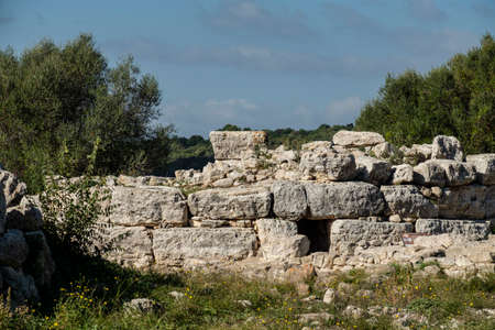 Son FornÃ©s site, Montuiri, built in the Talayotic period (10th century BC), Mallorca, Balearic Islands, Spainの写真素材