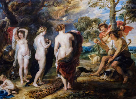 Peter Paul Rubens, the Judgment of paris, oil on canvas, National Gallery, London, England, Great Britainのeditorial素材