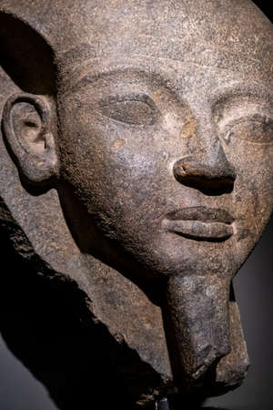 fragment of the lid of the sarcophagus of pharaoh Ramesses VI, 20th dynasty, tomb of Ramesses VI, valley of the kings, Thebes, Egypt, replica collection of the British Museumのeditorial素材