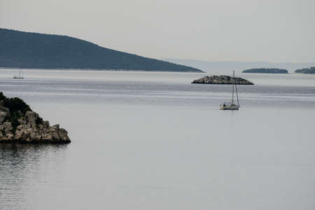 Drvenik Islands, Trogir, Dalmatian Coast, Croatia, Europeの写真素材