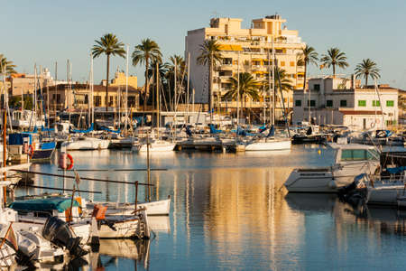 Paseo del Molinar, Palma, Majorca, Balearic Islands, Spain, Europeの写真素材