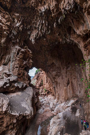Imi N'Ifri natural bridge, Demnate, Atlas mountain range, morocco, africa