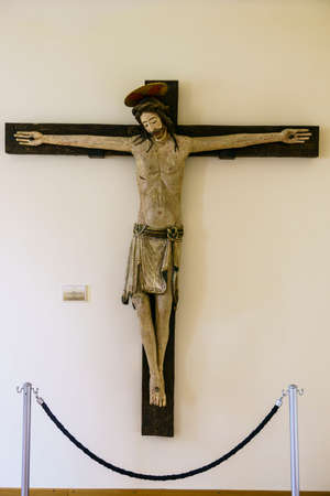 Crucified Christ, 13th century, Saint Euphrasia Basilica museum, Porec, -Parenzo-, Istrian peninsula, Croatia, Europeのeditorial素材