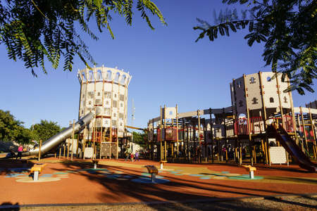 children's castle in the Parque de la Riera, Palma, Mallorca, Balearic Islands, Spainのeditorial素材